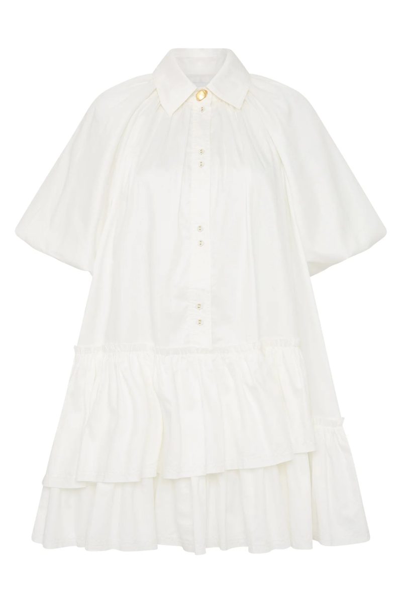 S17 22CO5095 IVORY Ambience Smock Mini Dress 22766 Aje 0120