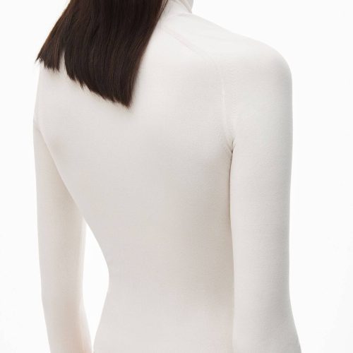 alexander wang long sleeve turtleneck in bodycon nylon 34661019844767