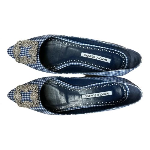 blue cloth hangisi manolo blahnik ballet flats 20403003 1 4