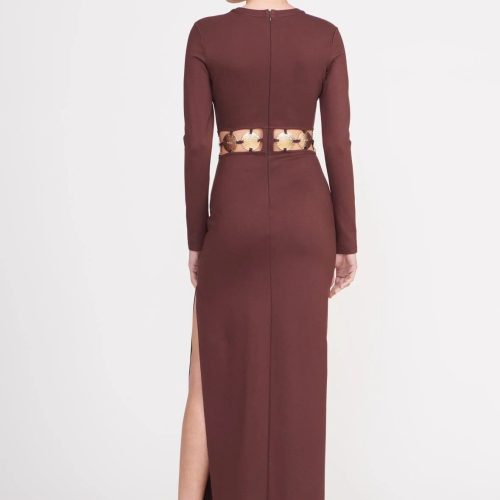 delphine dress dark chocolate 1