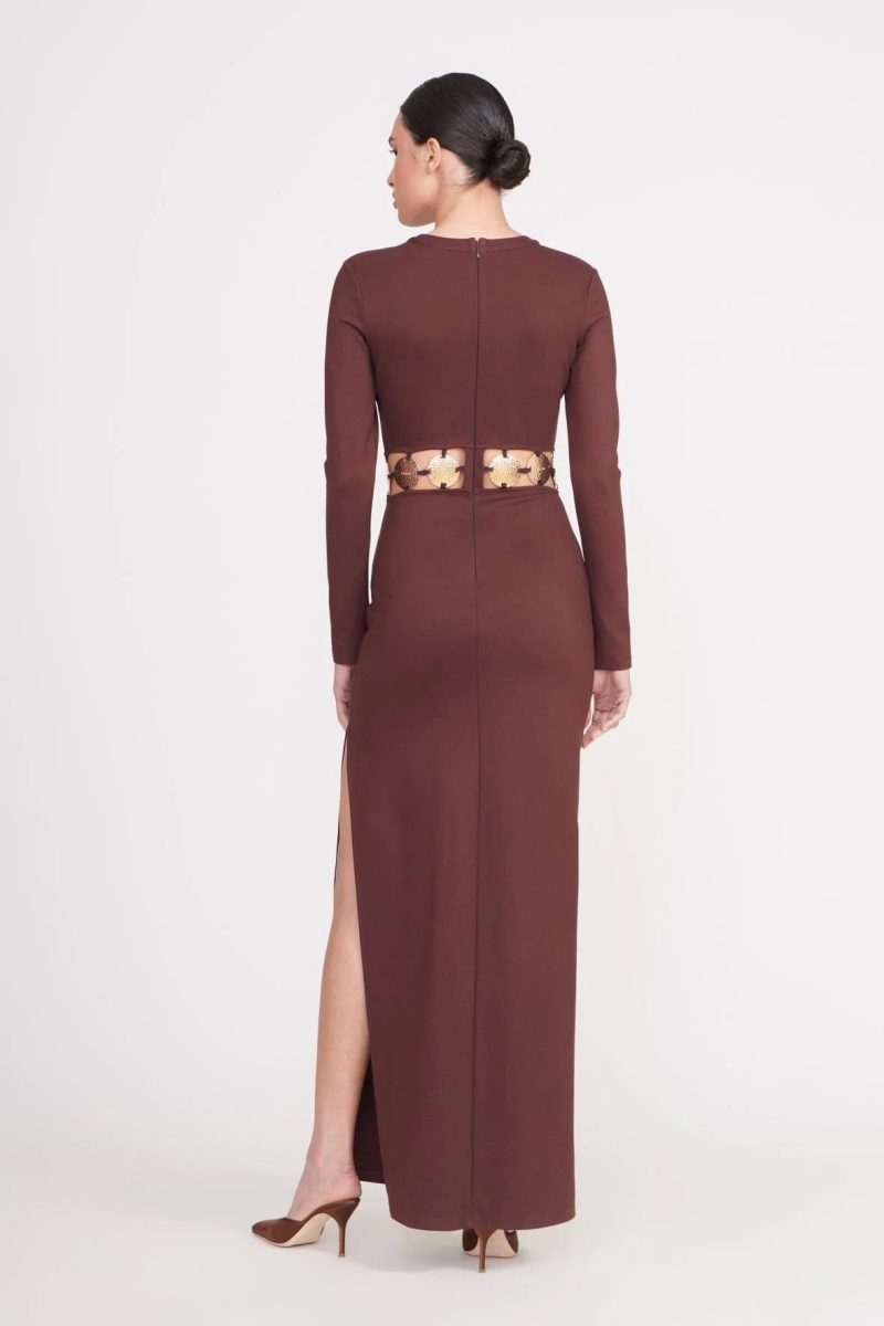 delphine dress dark chocolate 1