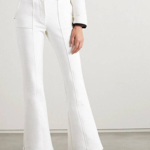 erin snow zola belted bootcut ski pants in snow 34464813318303