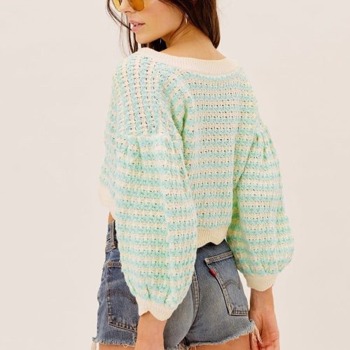 fl l lizzy stripe knit cardigan 1