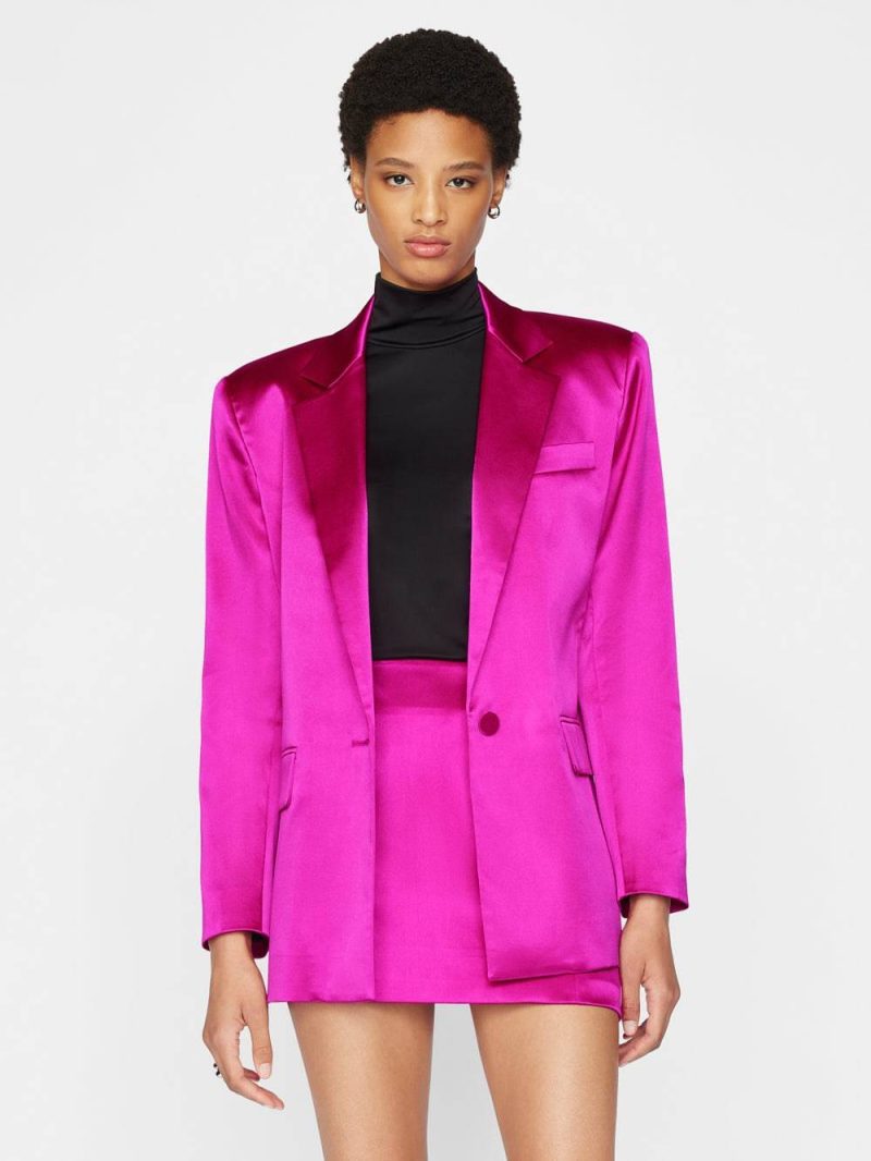 frame magenta blazer and pants set 34398021091487