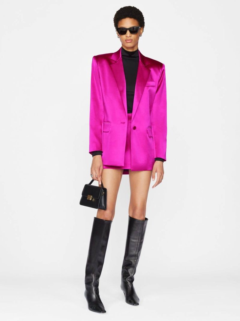 frame magenta blazer and pants set 34398021255327