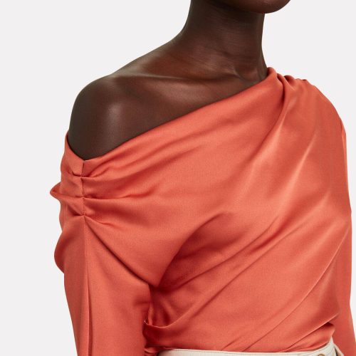 intermix blake satin one shoulder top 34608158671007