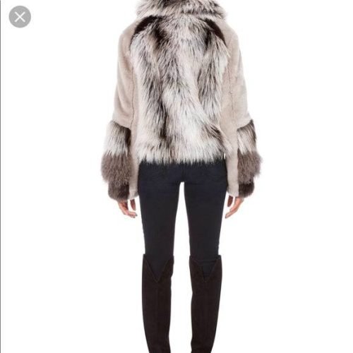 intermix multicolored faux fur coat 34691935076511