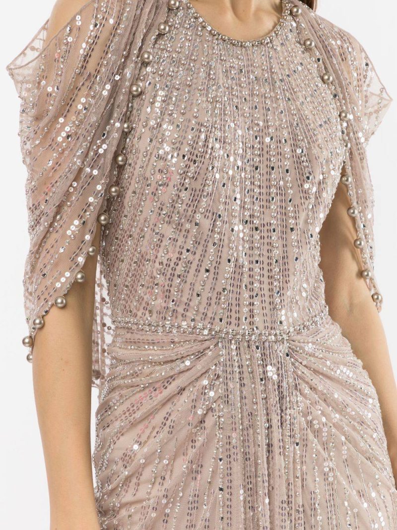 jenny packham beaded sequin embellished gown 34224240984223