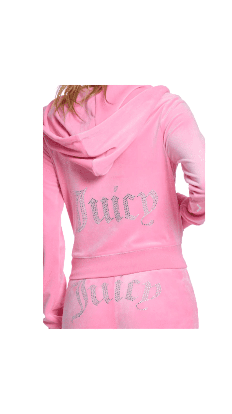 juicy couture og big bling velour hoodie 34506591469727