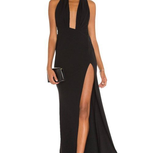 katie may legs for days gown in black 33815384883359