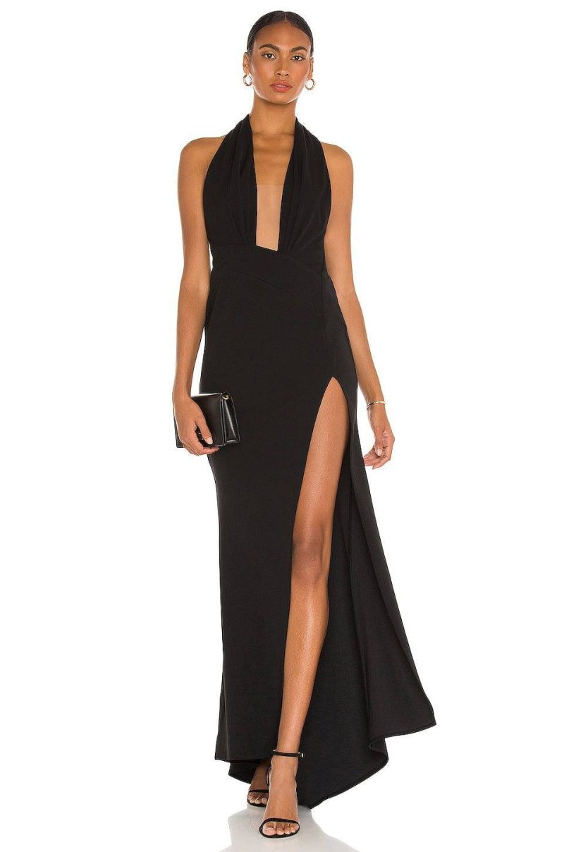 katie may legs for days gown in black 33815384883359