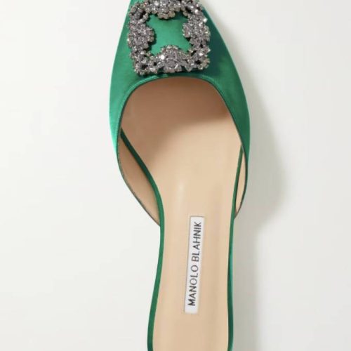 manolo blahnik hangisi embellished satin slippers 32913640095903