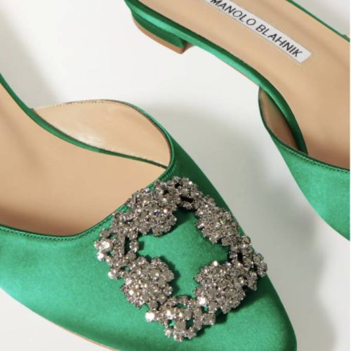 manolo blahnik hangisi embellished satin slippers 32913641341087