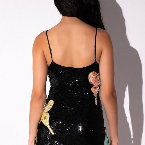 mariposa sequin mini dress black 5 5