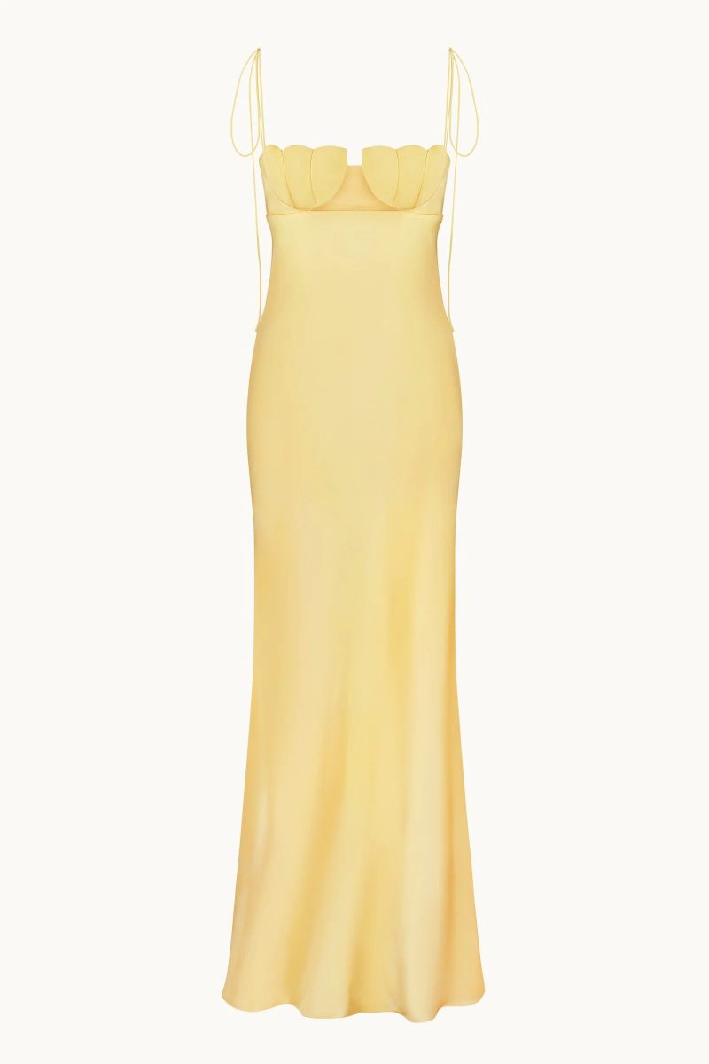 ss2302 tulip dress yellow front.progressive