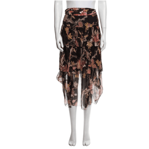 zimmermann silk midi length skirt 33745228333215